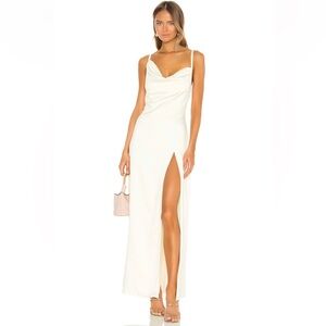 Revolve Maxi Dress in Pearl White